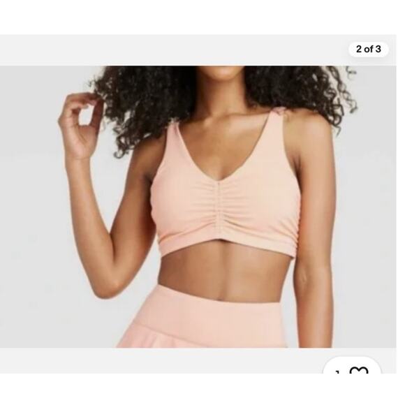 NWT Joylab Peach Cinched Sports Bra SZ XL - Picture 1 of 8